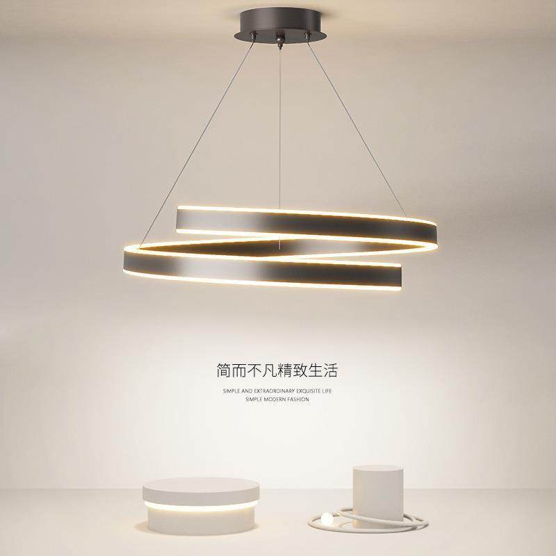 LED客厅吊灯圆形2023年新款卧室灯现代简约餐厅灯网红北欧房间灯