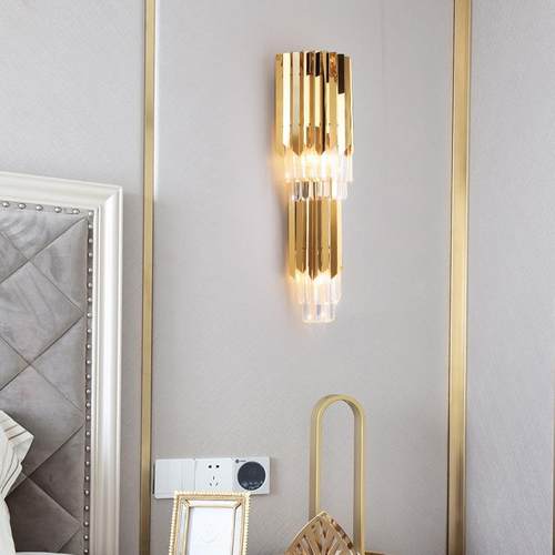 轻奢室内水晶壁灯led客厅卧室过道床头现代简约创意灯壁挂式灯具