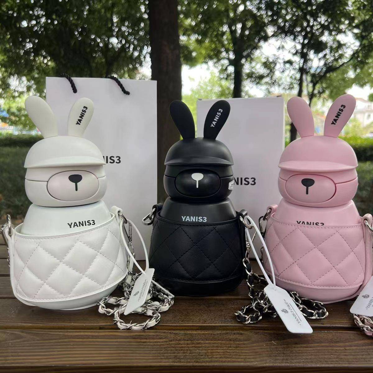 YANIS3可可兔保温杯316不锈钢大容量高颜值学生儿童上学卡通杯子