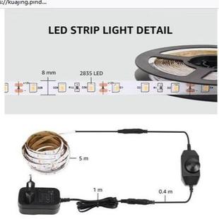 2835紫色调光灯带紫色杀菌灯教室消毒灯植物5米10米带调光60灯 米