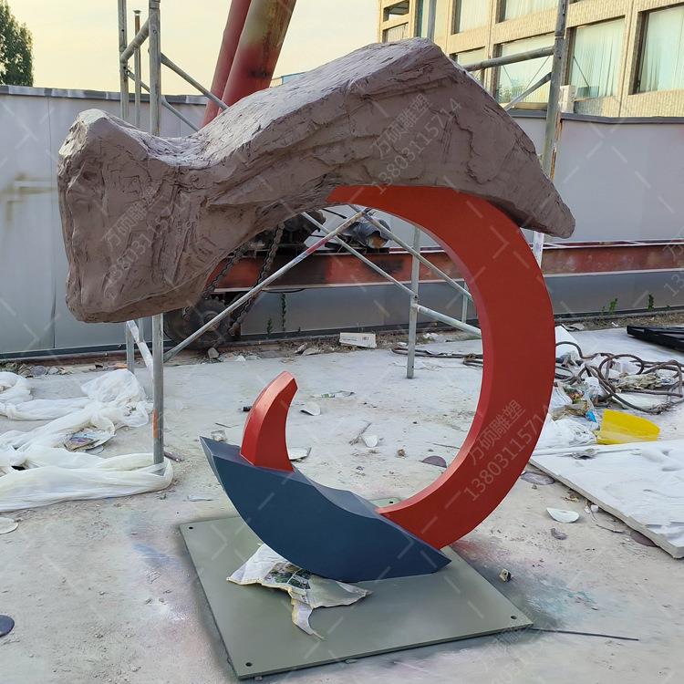 玻璃钢不锈钢异形雕塑制作户外园林景观装饰水景雕塑大型摆件