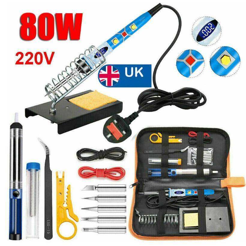 恒温电烙铁套装可调温带开关电焊笔维修焊接工具包