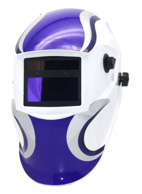 JUMBO-433E白蓝色可调节太阳能自动变光焊帽氩弧焊焊接防护面罩