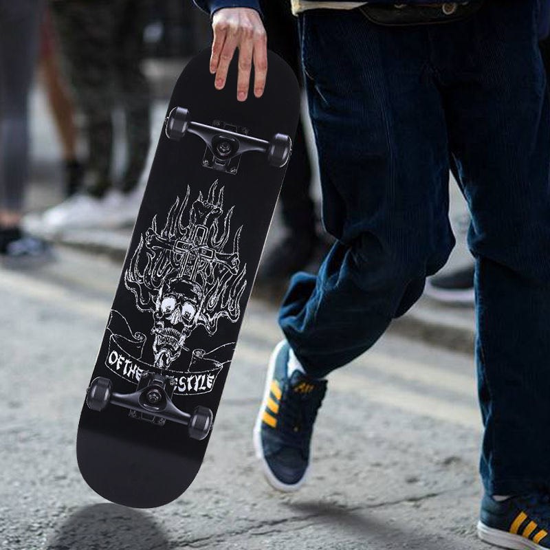 威仕迪专业滑板双翘成人青少年男女初学者公路刷街四轮动作滑板车