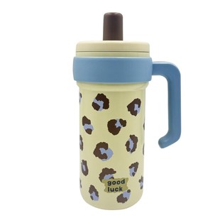 大容量保温杯女生高颜值2024新款办公室水杯带把手不锈钢吸管杯子