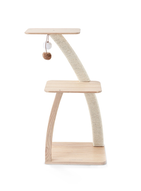 实木猫爬架猫架子limolimo椰子小型猫树不占地猫抓柱简约剑麻