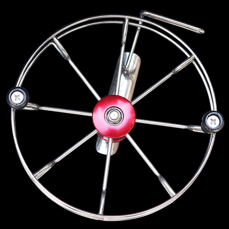 微铅谷麦轮筏钓不锈钢八卦轮带摇把手拨轮轮带卸力刹车风车鱼线轮