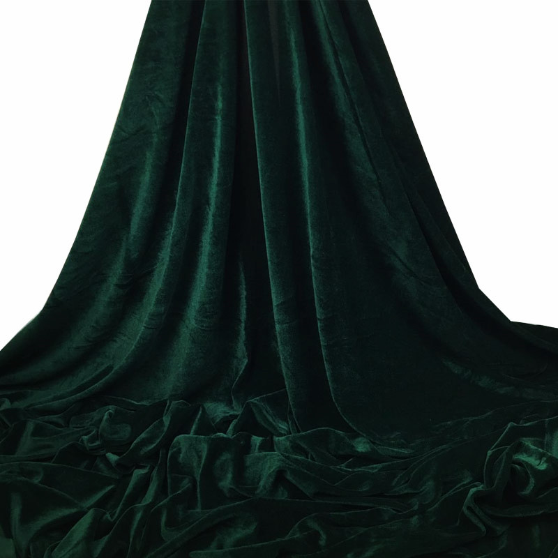 墨绿色金丝绒布料密丝绒会议桌布舞台H背景幕布窗帘拍照展示面料