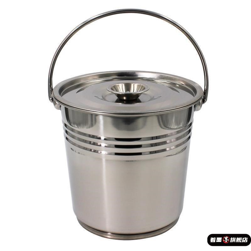 不锈钢桶储水小圆桶不锈r钢垃圾桶家用铁桶手提式多用提桶水桶加