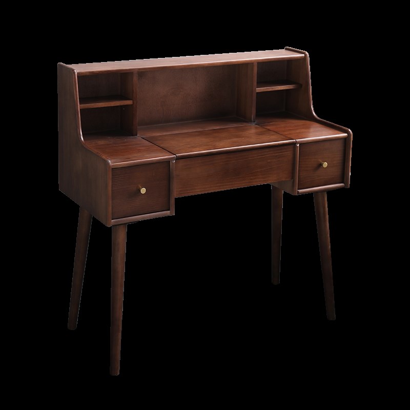 实木梳妆台g简约家用翻盖式化妆桌小户型卧室床边化妆台