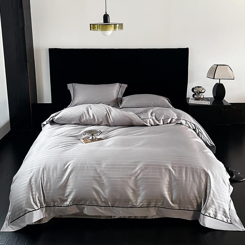 轻奢意式丨超柔80支匹马棉四件套柔软亲肤纯棉条纹提花四季款床品