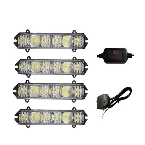 LED灯远近光一拖四中网灯爆闪灯频闪信号灯改装灯JH-700-6D4N