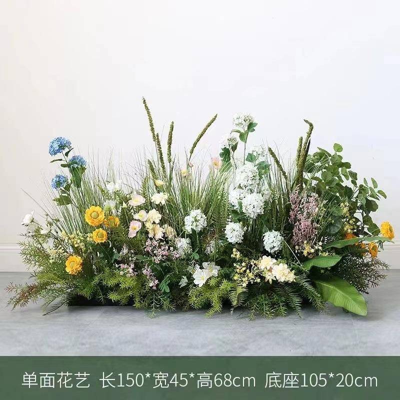 仿真绿植造景植物软装橱窗装饰布置假花仿生草丛芦苇户外花艺场景