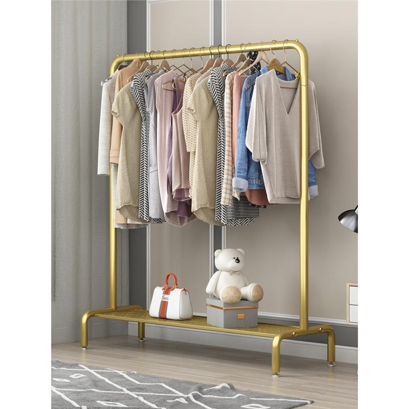 衣架落地卧室挂衣架时尚晾衣架家用单杆式衣帽架简易折叠衣服架子