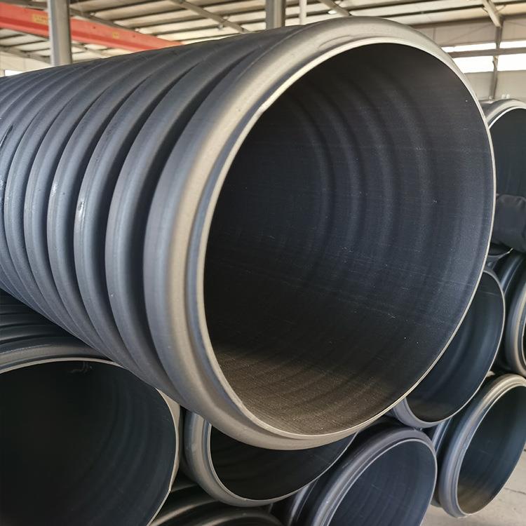 波纹排水管hdpe大口径双壁波纹管DN400SN8排污雨水管道管材
