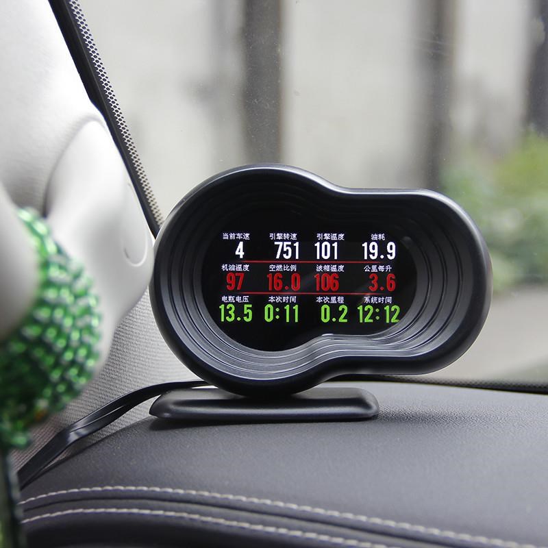 车载HUD抬头显示器OBD液晶仪表行车电脑GPS车速高清多功能A柱改a