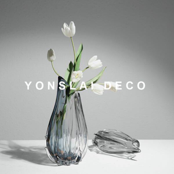 现代艺术玻璃水培花瓶摆件餐桌玄关插花花艺装饰品样板间家居软装