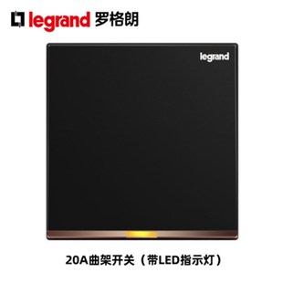 罗格朗港式灯曲面板逸景带LED指示灯20A双极开关热水器空调总开关
