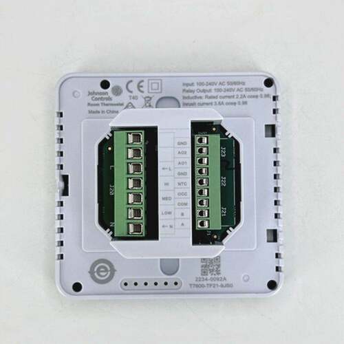 江森T7600/T7601-TF20-9JS0 TF21-9JS0风机盘管面板温控器Modbus