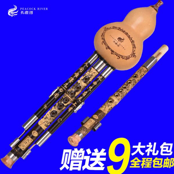孔雀河云南紫竹浮雕C+降B调G+F调双调葫芦丝乐器专卖免邮
