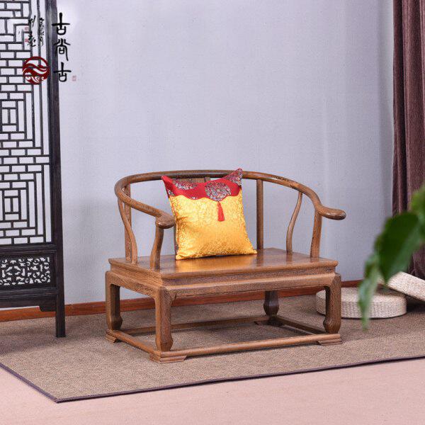 红木家具鸡翅木新中式客厅休闲打坐靠背椅太师椅沙发椅圈椅禅椅