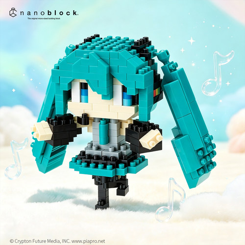 nanoblock初音未来微型积木Vocaloid 联名新品成人拼装收藏摆件