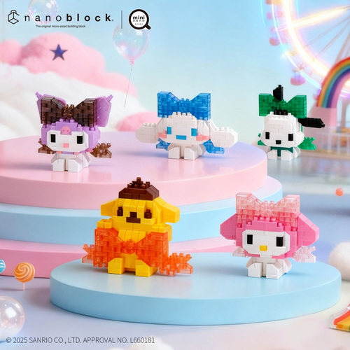 nanoblock微颗粒像素积木三丽鸥大丝带系列玉桂狗拼装女孩玩具