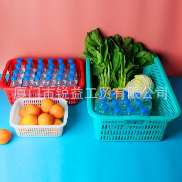 塑料加厚长方形框子收纳收碗盆沥水篮子筐子收纳篮配货拣货篮框子