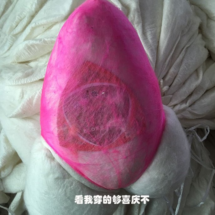 桐乡纯手工丝棉100桑蚕丝订婚结婚用三角状棉兜包正宗长丝双宫茧