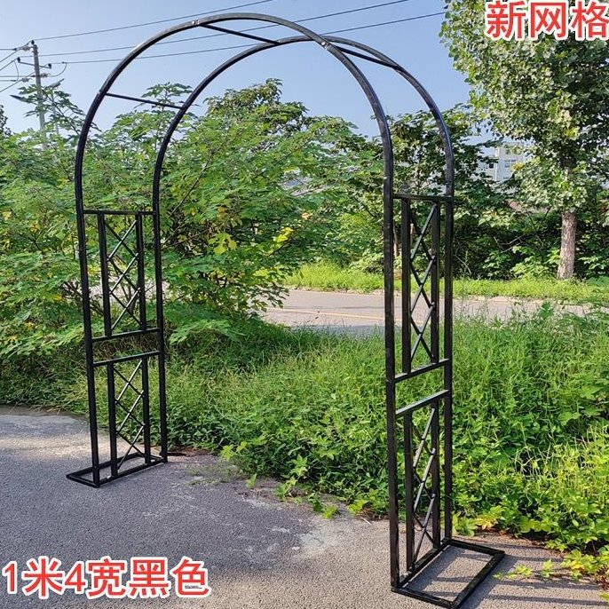 新款拱形花门架定做加粗架子简易爬藤花架拱门室外花园爬藤架包邮