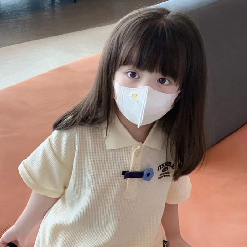 儿童假发女短发可爱公主长直发逼真自然齐刘海萌娃拍照仿真全头套