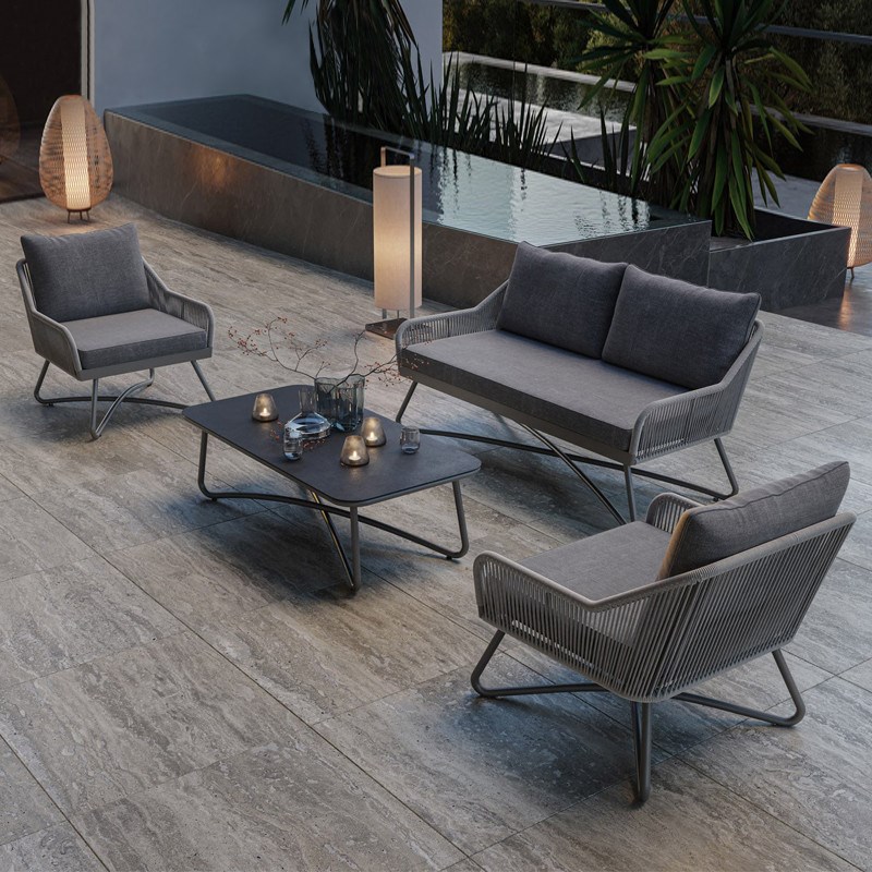 户外藤编沙发庭院室外简约组合花园阳台露天酒店茶几藤椅防水家具