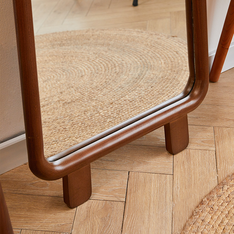 穿衣镜全身落地镜女生家用立式镜子少女ins风卧室实木贴墙试衣镜