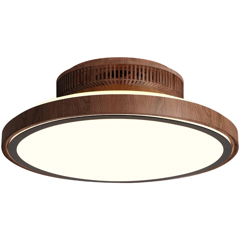 无叶风扇灯卧室灯新款空气净化杀菌简约圆形电扇灯主卧房间吸顶灯