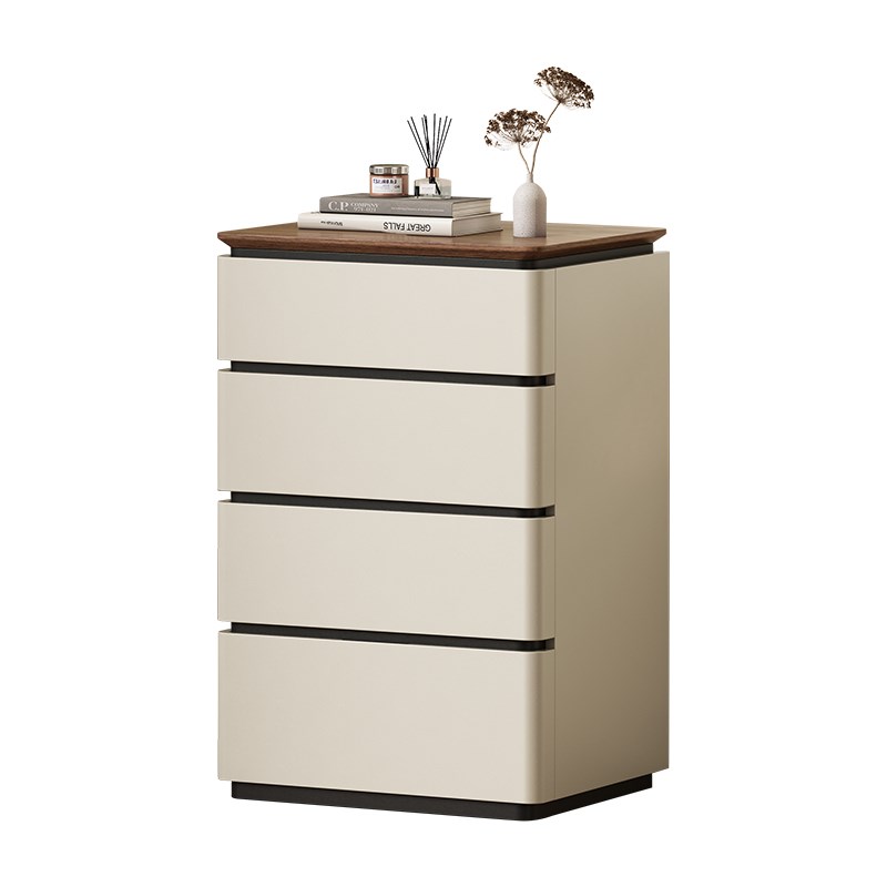 实木轻奢斗柜创意实木床头柜2025新款现代卧室收纳柜高端四收纳柜