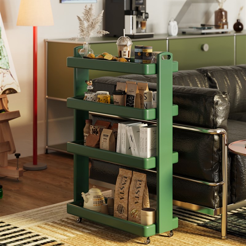 夹缝收纳柜实木极窄柜可移动缝隙柜落地客厅置物架卫生间储物收纳