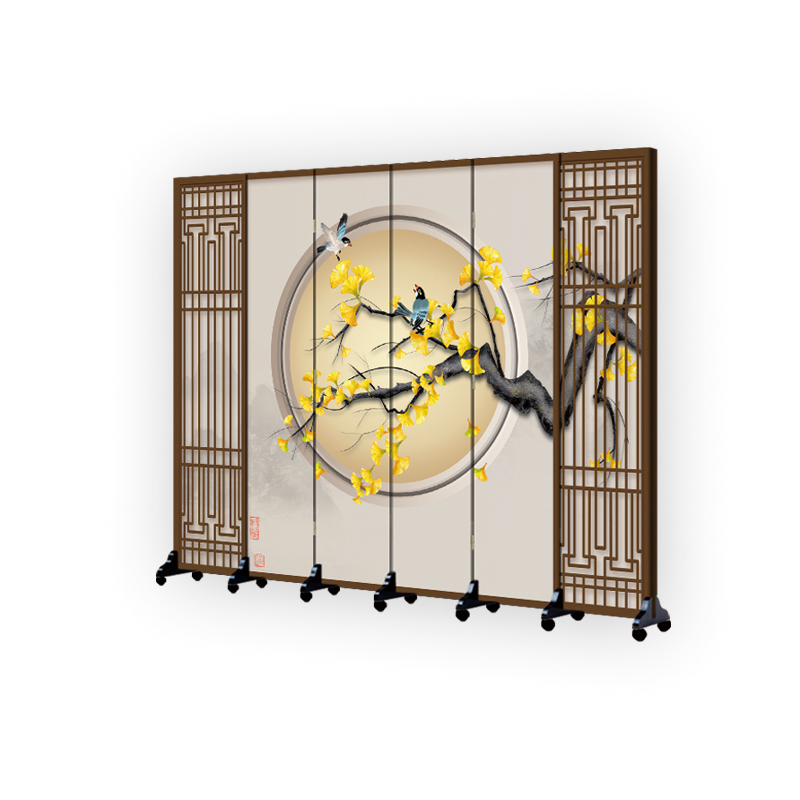 屏风客厅酒店卧室入户家用新中式办公室折叠移动玄关现代简约隔断