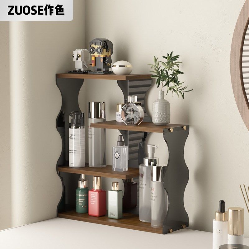 化妆品收纳盒梳妆台护肤品香水置物架桌面亚克力收纳架香薰展示架