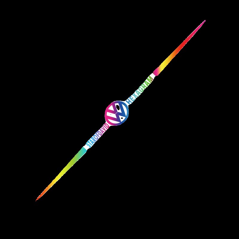 炫彩渐变夜光车标贴长条划痕遮挡车身车尾装饰创意个性贴汽车贴纸