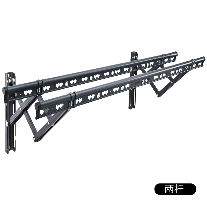 伸缩晾衣架室外墙阳台户s外推拉晒衣架铝合金晾衣杆加筋加厚凉衣