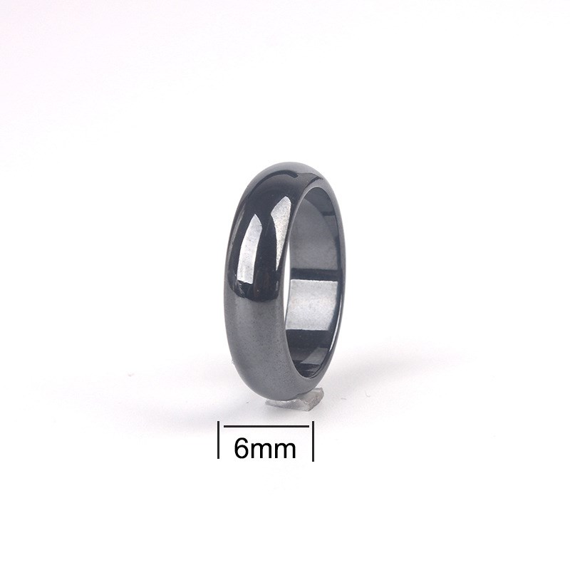 欧美风潮流个性黑k色磁性弧面戒指时尚男女对戒魔术师道具简约指