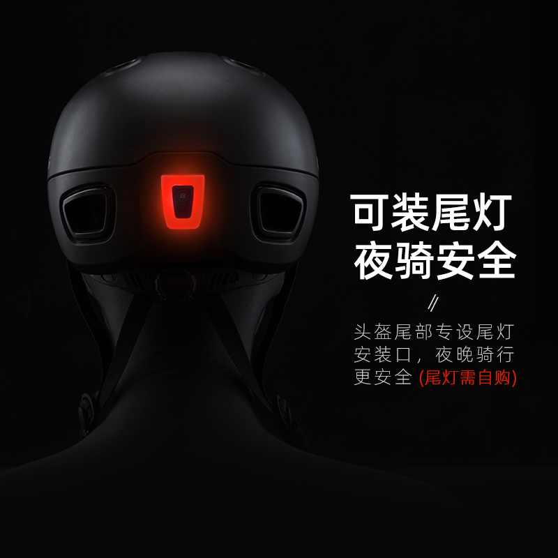 洛克兄弟骑行头盔城市休闲自行车头盔男女机车BMX电机动车盔配件