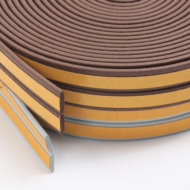 门窗户自粘密封条D/E/I/P型海绵发泡条木门推拉门隔音橡胶防撞条