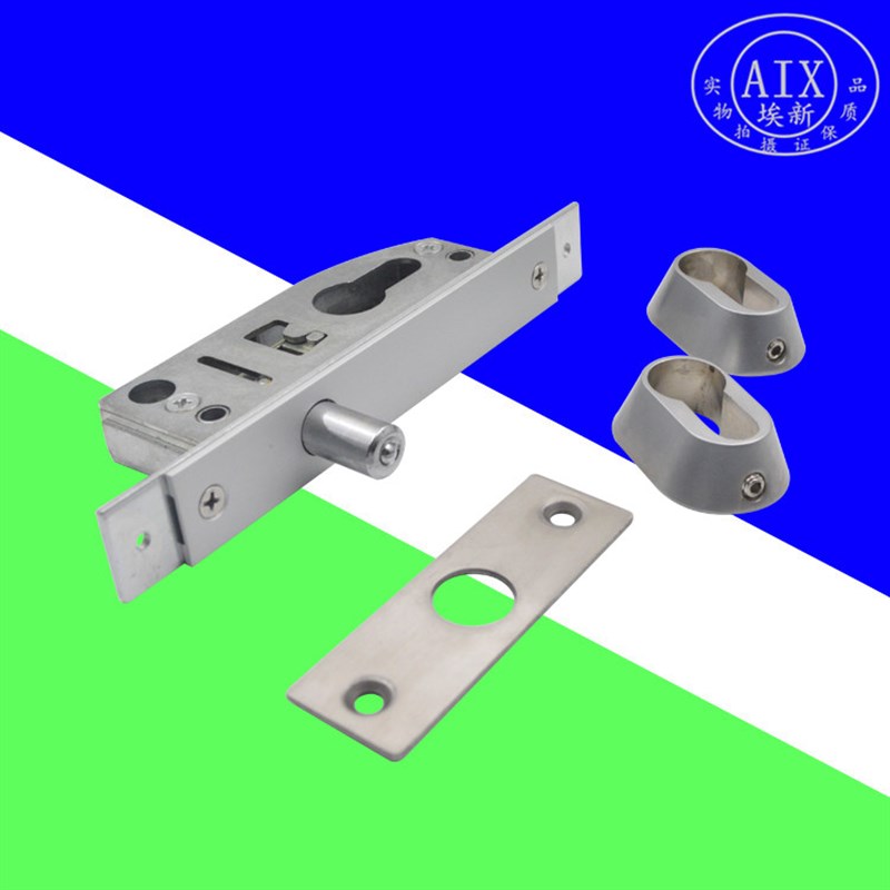 窄款肯德基有框门地锁麦当劳门中间锁平开铝合金门锁地弹簧玻璃锁