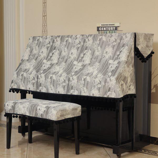 高级感钢琴罩网红新款高端钢琴防尘罩半罩现代简约钢琴布盖布琴披