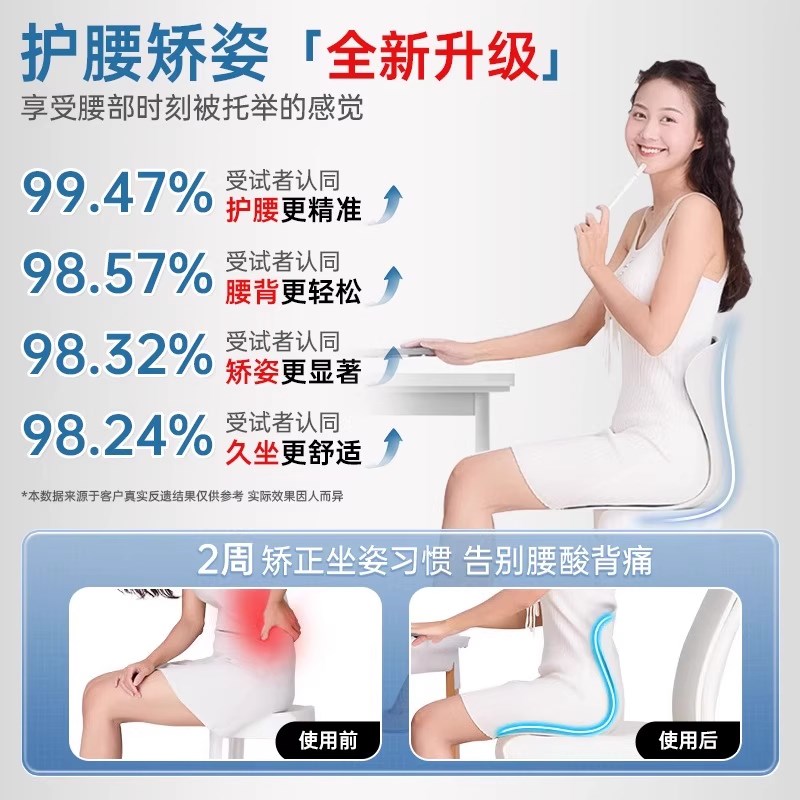 护腰坐垫久坐神器办公室座椅一体腰部支撑靠垫人体工学椅腰靠腰托