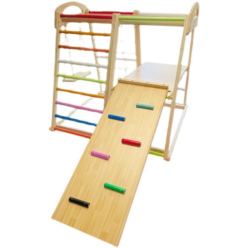 儿童室内攀爬架 实木小型滑滑梯秋千组合宝宝家用游乐园锻炼设备