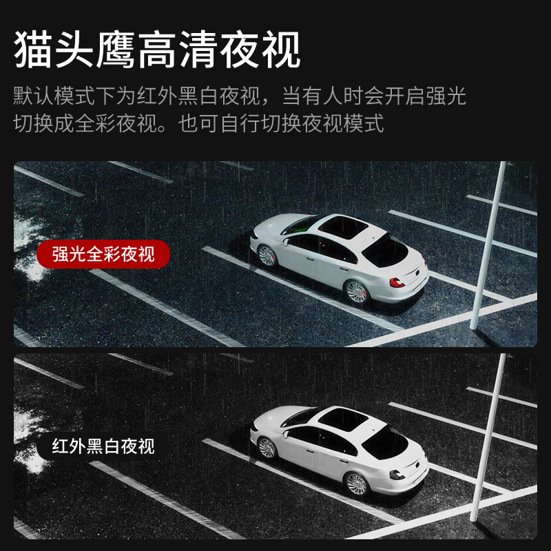 室外摄像头带大喇叭喊话防盗警报监控器360度无死角家用手机远程