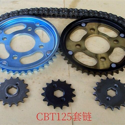 嘉陵摩托车CBT125套链 CM125春兰虎/豹 改装 大小牙盘链条
