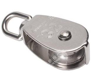 钢丝绳滑轮 牵引滑轮 不锈 起重定滑轮 正宗304不锈钢单滑轮M32